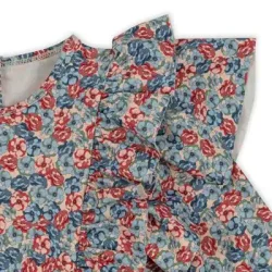 Konges Sljd Manuca Frill Onesie Rosie Blue